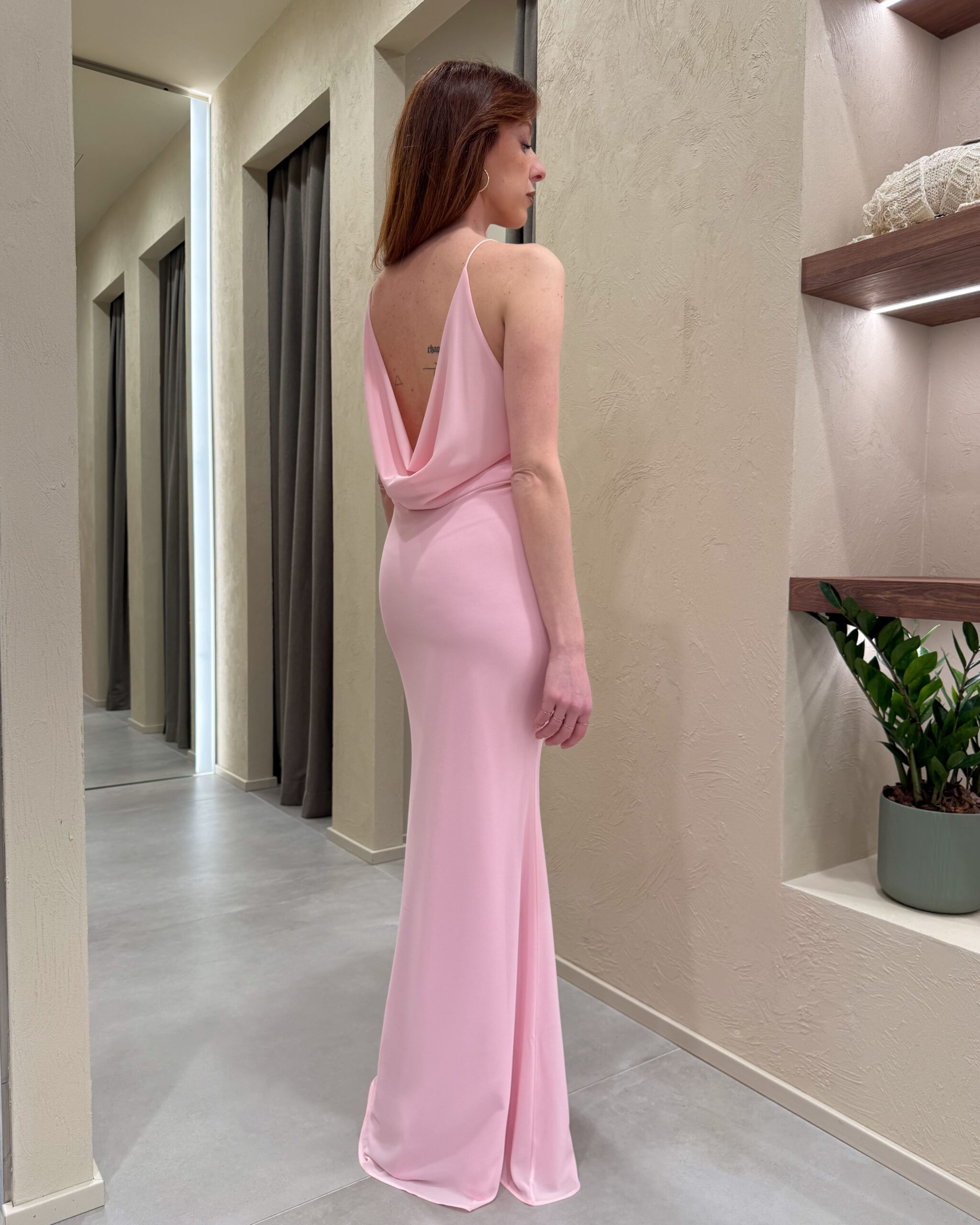 Alternative view of ABITO LUNGO IN CHIFFON CON DOPPIO SCOLLO - KOSTUMN°1