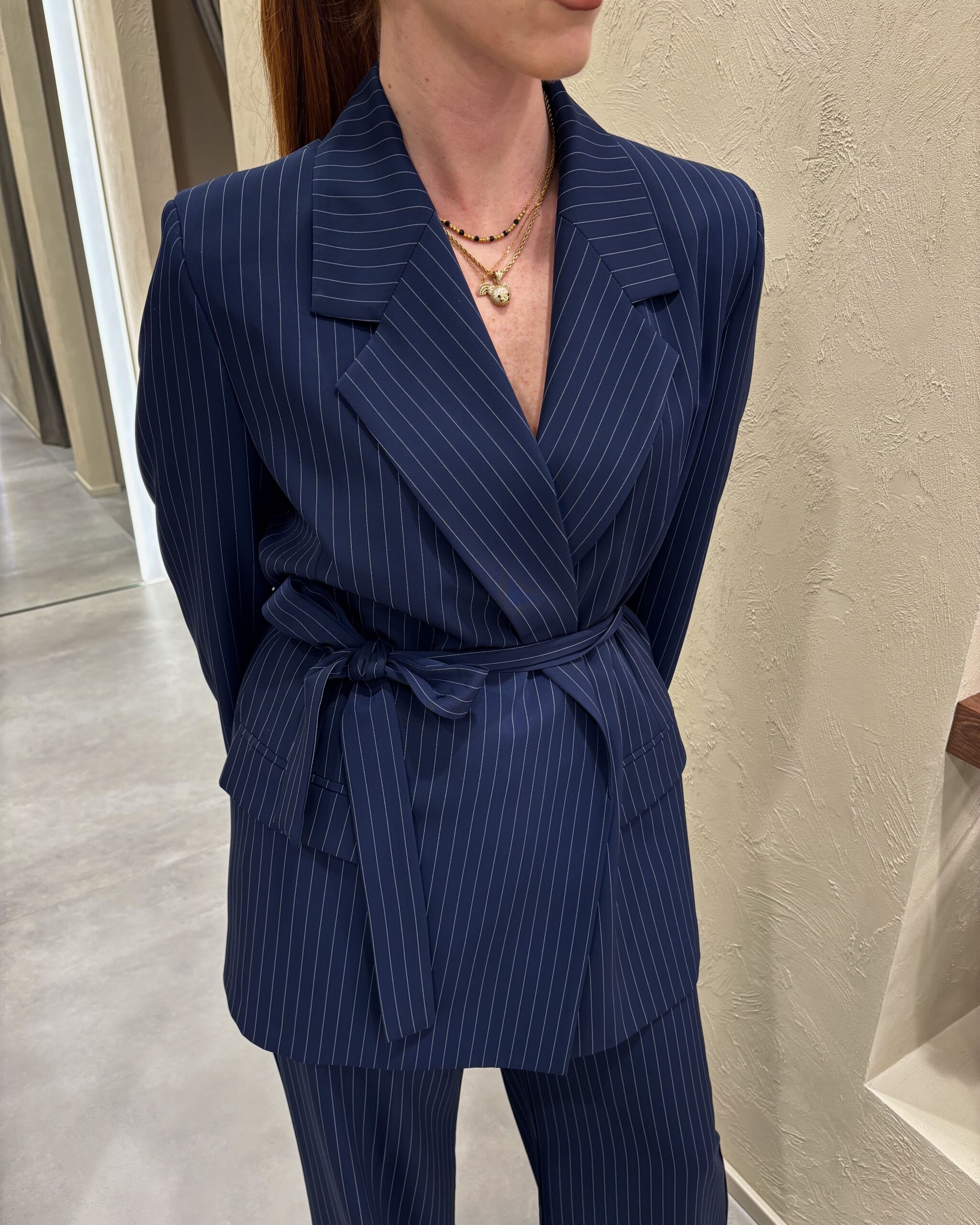 BLAZER GESSATO CON FUSCIACCA - EVA - VICOLO