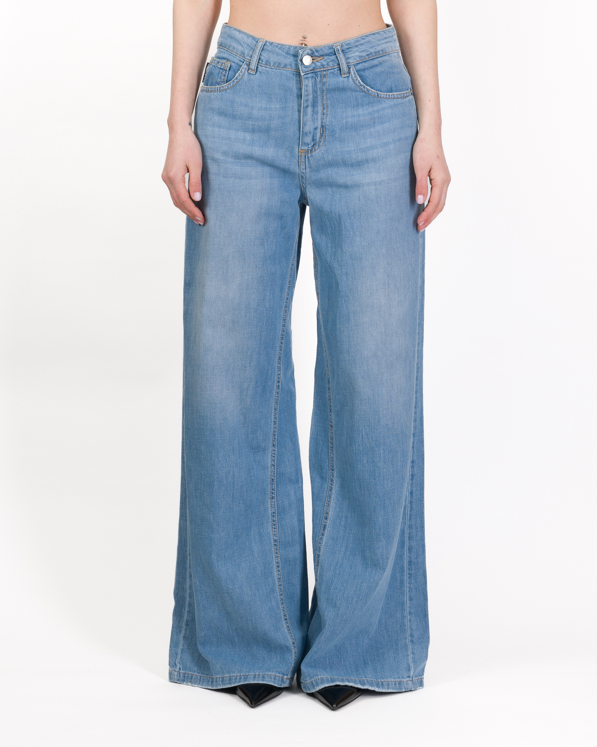 Alternative view of JEANS WIDE-LEG LAVAGGIO CHIARO - KETTY - HAVEONE