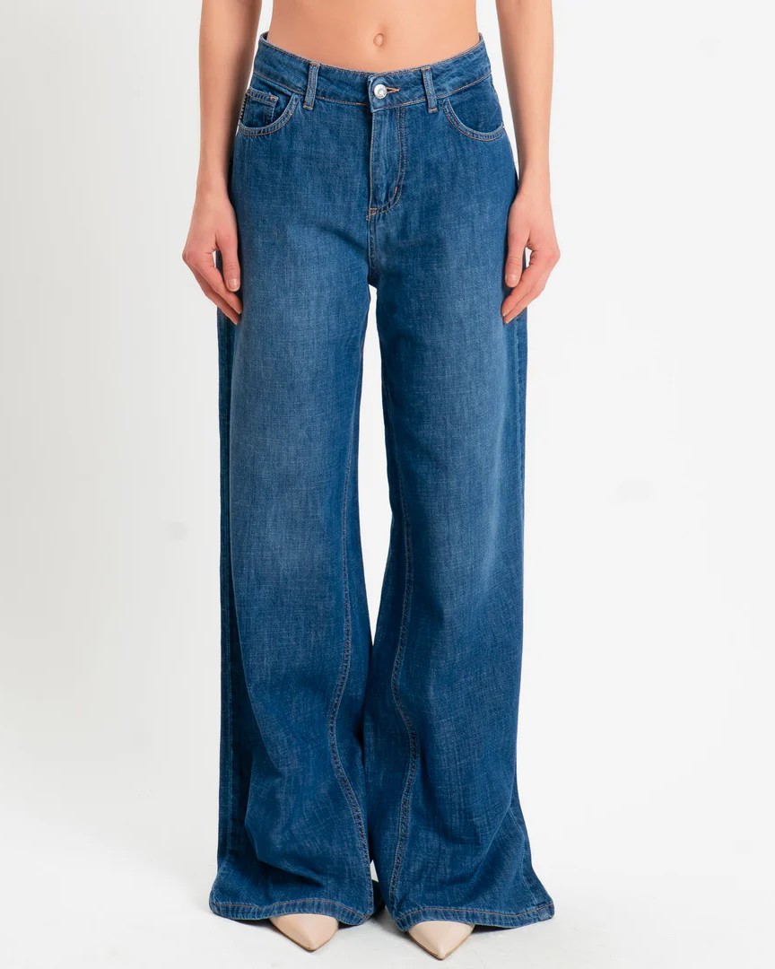 Alternative view of JEANS WIDE-LEG LAVAGGIO SCURO - KETTY - HAVEONE