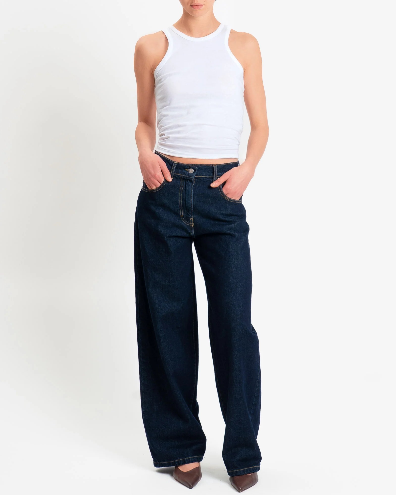 Alternative view of JEANS WIDE-LEG LAVAGGIO RAW - BELLA - HAVEONE