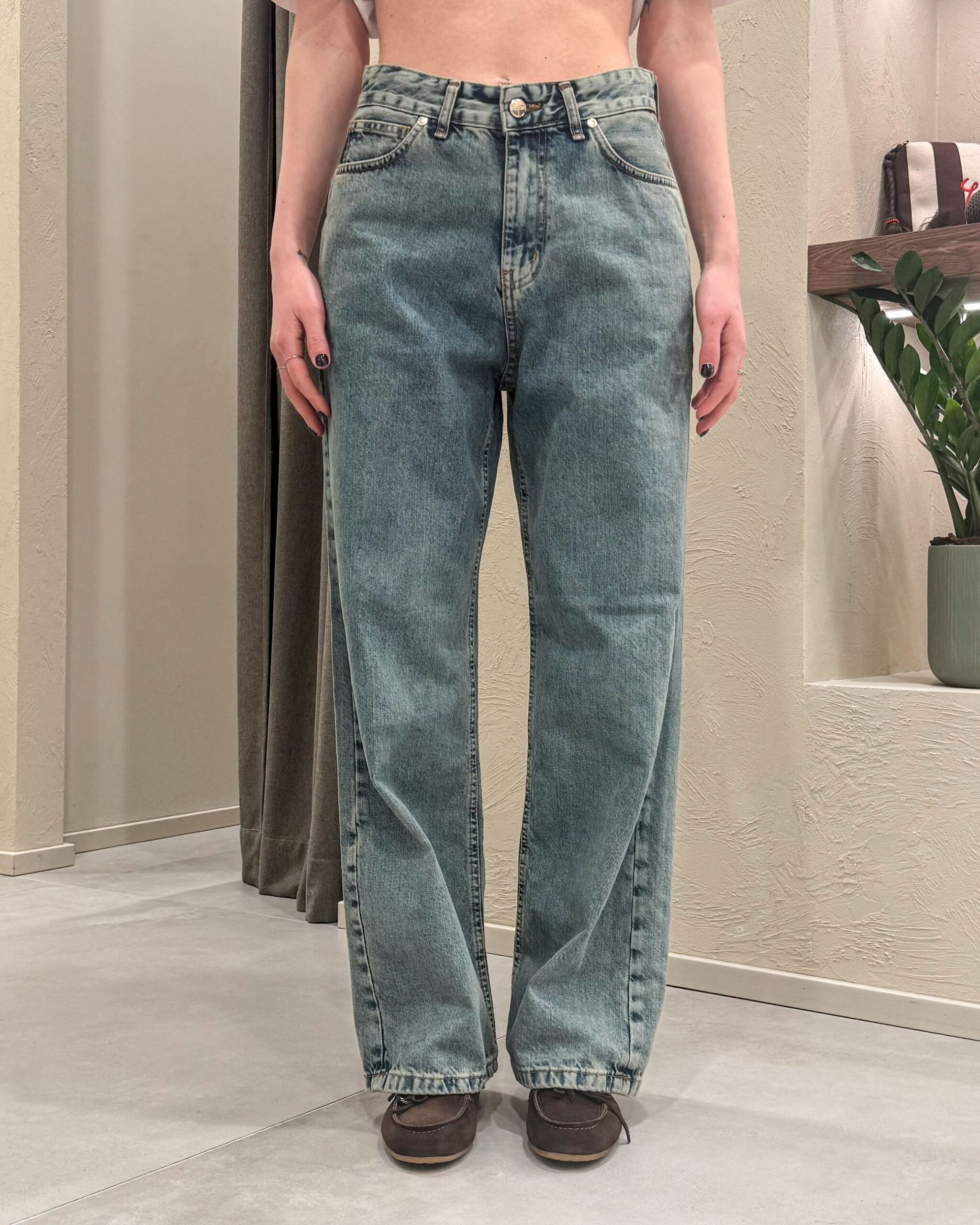 JEANS STRAIGHT-LEG SABBIATO - ANGELA DAVIS