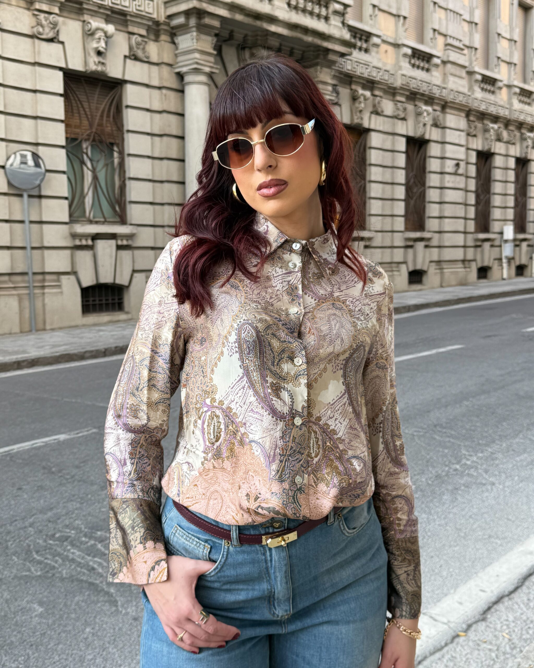 CAMICIA IN 100% VISCOSA - TENSIONE IN