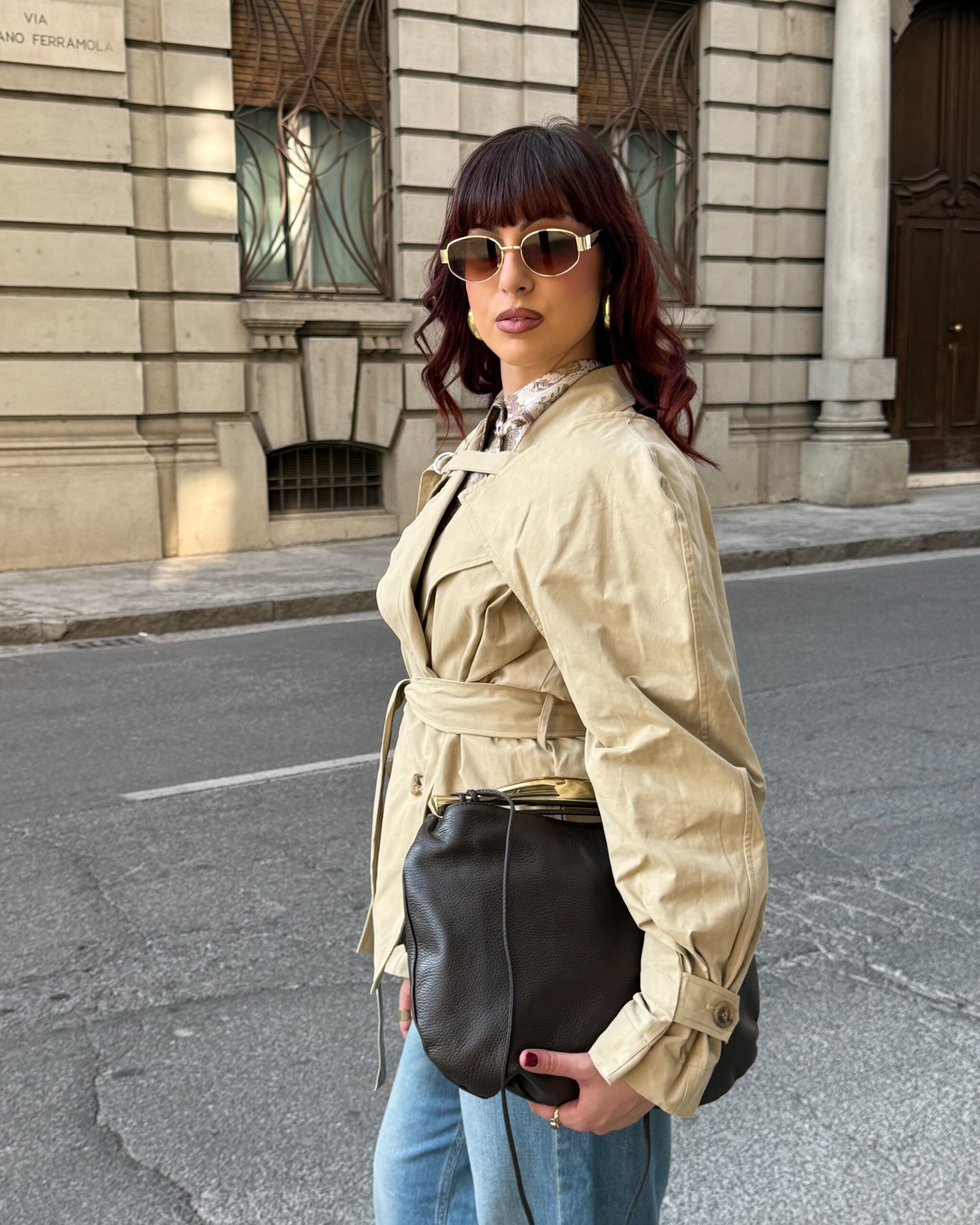 Alternative view of TRENCH CORTO CON MANICHE RIMOVIBILI - D'ELLE