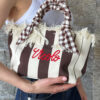 BORSA MINI IN CANVAS RIGATA - VICOLO