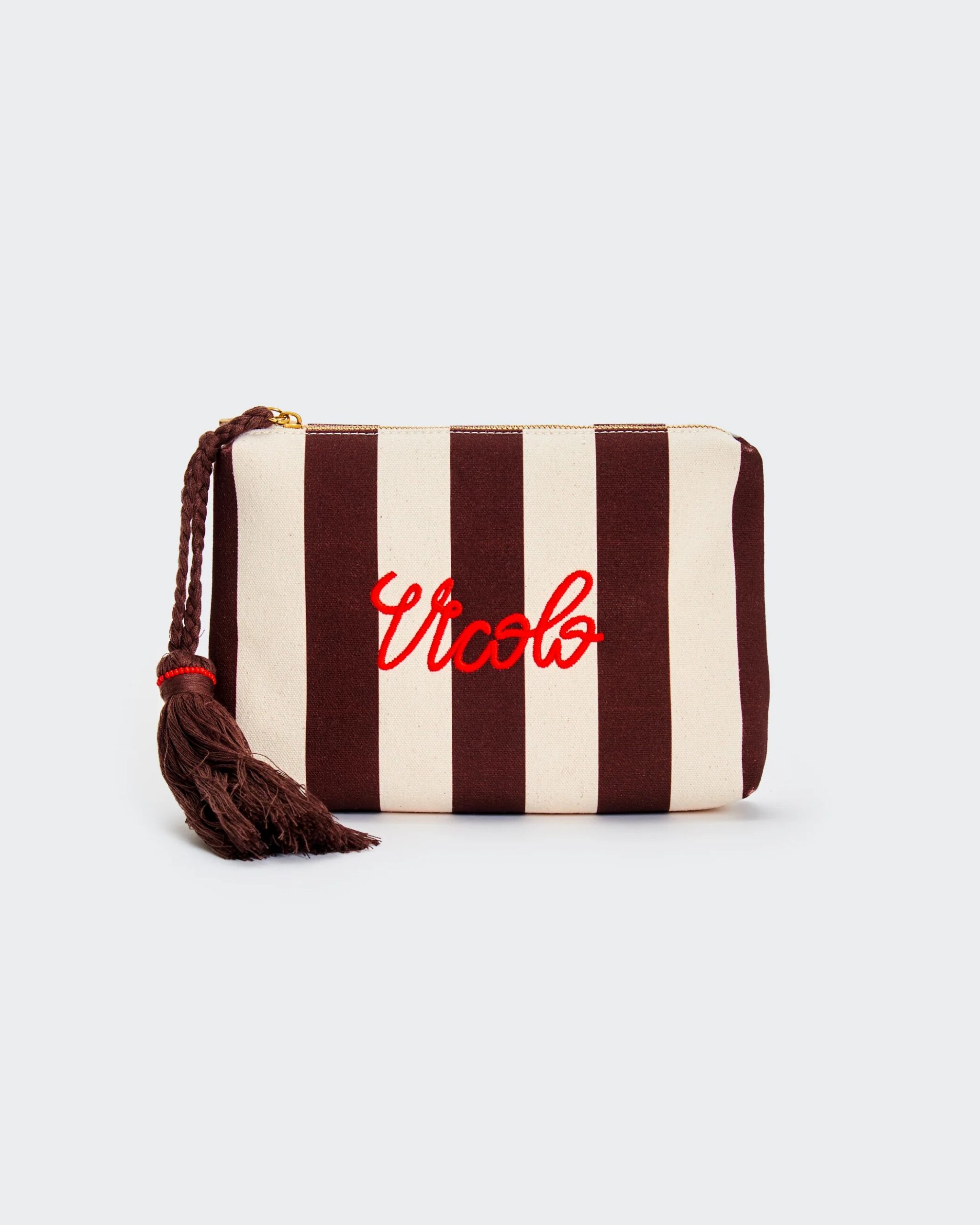 Alternative view of POCHETTE IN CAVAS A RIGHE - VICOLO