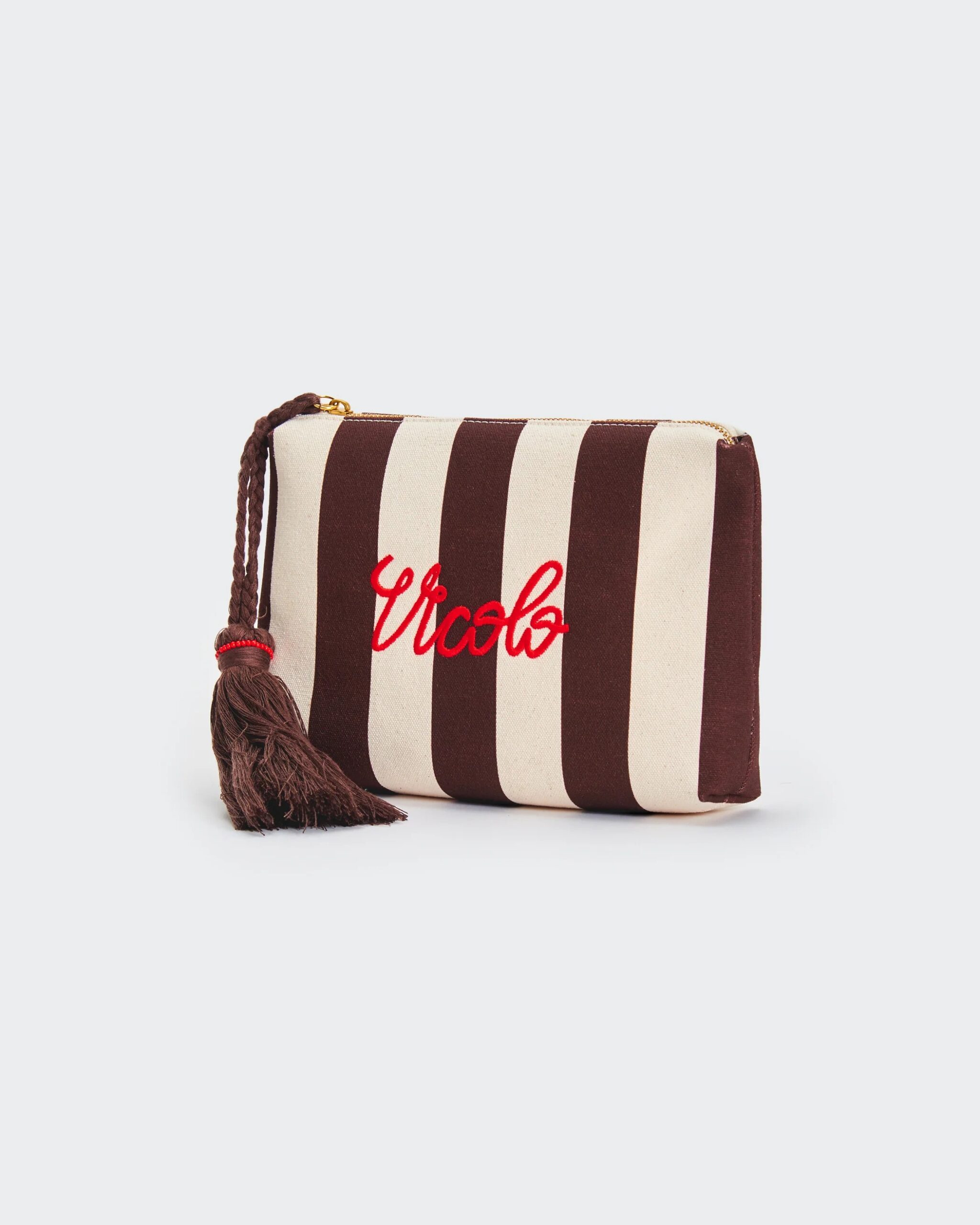 POCHETTE IN CAVAS A RIGHE - VICOLO